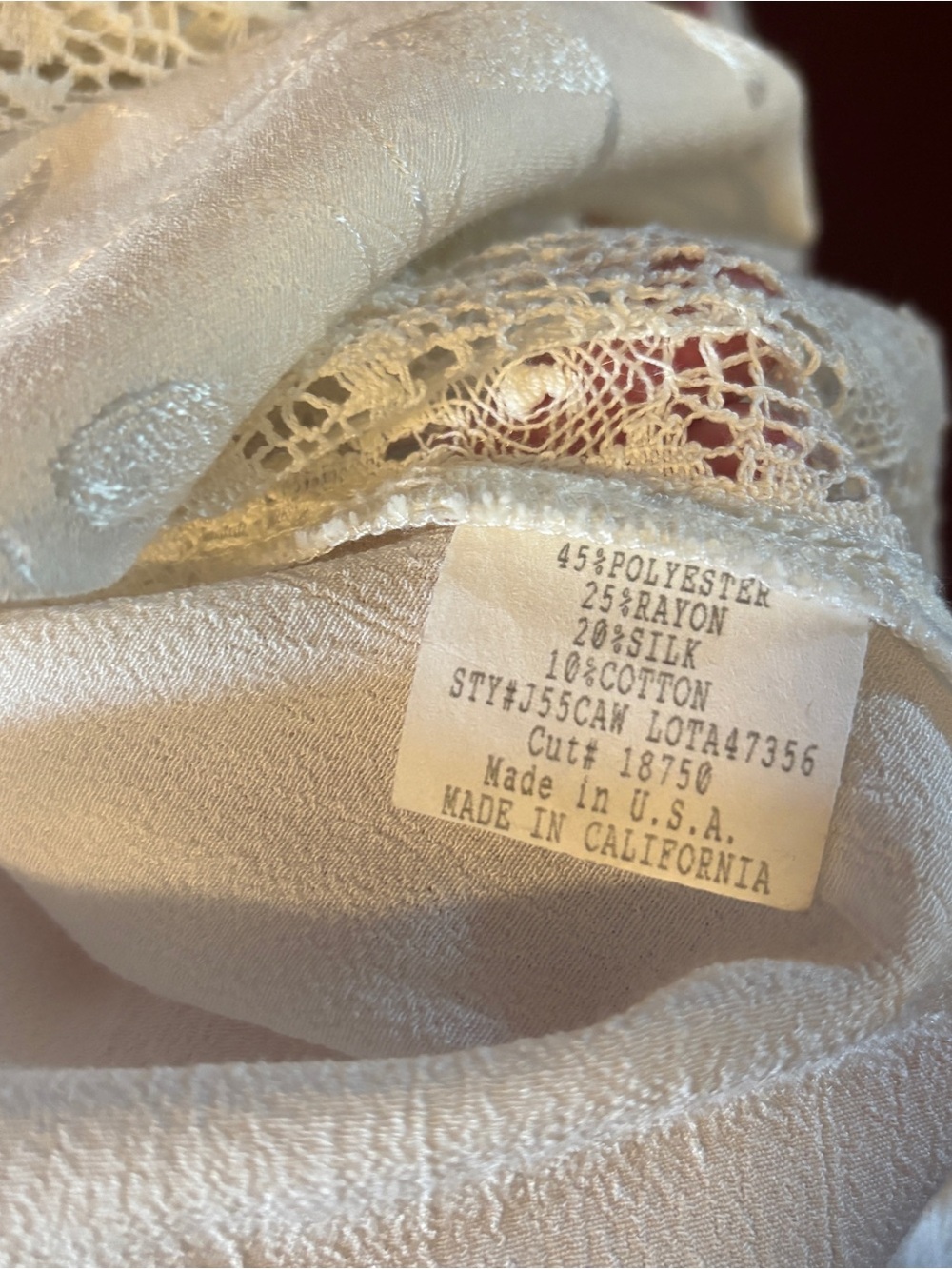 Vintage Spencer Alexis 3X Romantic Lace Embroidered Festival Kimono Silk Blend - Picture 7 of 7
